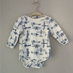Kate Quinn Airplane Long Sleeve Baby Onesie